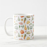 Watercolor Autumn Harvest Pattern Coffee Mug