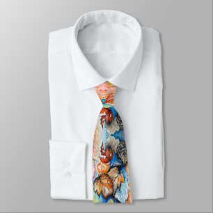 Watercolor - Autumn Leaves - Art - Neck Tie