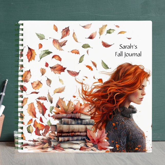 Watercolor Autumn Leaves Customizable Fall Journal (Creator Uploaded)