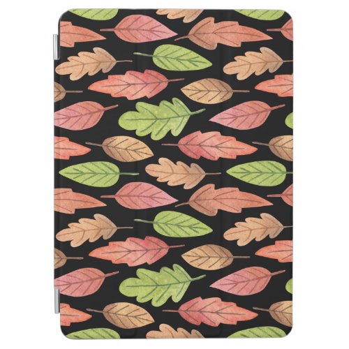 Watercolor autumn leaves seamless pattern iPad air cover