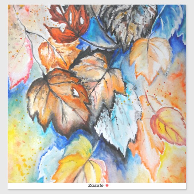 Watercolor - Autumn Leaves Sticker (Sheet)