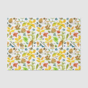 Watercolor Autumn Leaves Tissue Paper