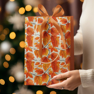 Watercolor Autumn Leaves – Vibrant Fall Foliage Medium Gift Bag