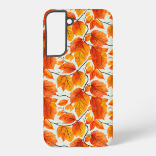 Watercolor Autumn Leaves – Vibrant Fall Foliage Samsung Galaxy S22+ Case