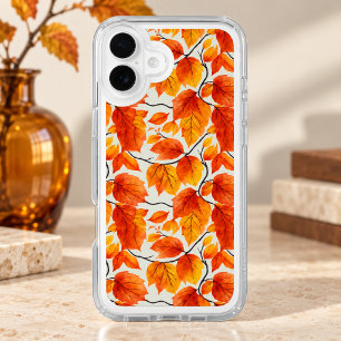 Watercolor Autumn Leaves – Vibrant Fall Foliage iPhone 16 Plus Case