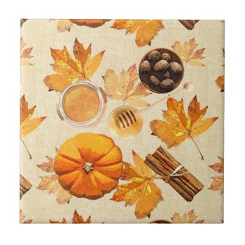 Watercolor Autumn Magic Vintage Scents Ceramic Tile by LifeInColorStudio at Zazzle