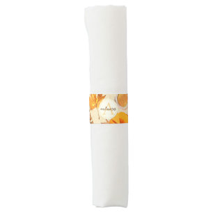 Watercolor Autumn Magic Vintage Scents Monogram Napkin Bands