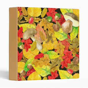 Watercolor autumn pattern binder
