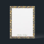 Watercolor Autumn Pears & Leaves Border Letterhead<br><div class="desc">Matching Envelopes Available -Bring back the art of letter writing,  and get inspired with this rustically gorgeous pear pattern in autumn colors!</div>
