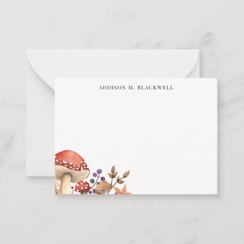 Watercolor Autumn Personalized Note Card