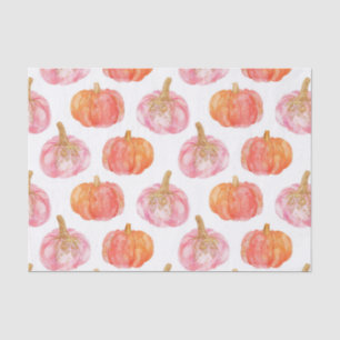 Watercolor Autumn Pumpkin Pattern Fall Decoupage Tissue Paper