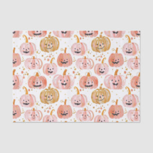 Watercolor Autumn Pumpkin Pattern Fall Decoupage Tissue Paper