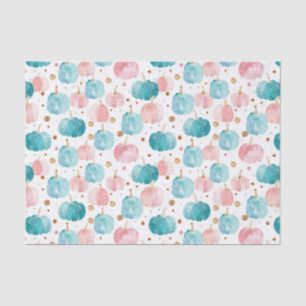 Watercolor Autumn Pumpkin Pattern Fall Decoupage Tissue Paper