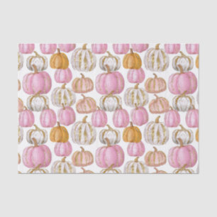 Watercolor Autumn Pumpkin Pattern Fall Decoupage Tissue Paper