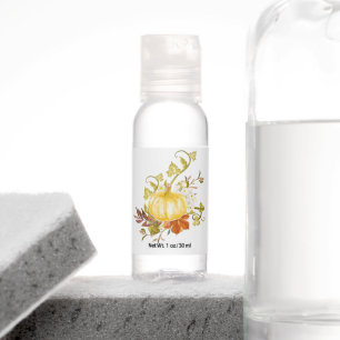 Watercolor Autumn Pumpkin Travel Bottle Set Hand Sanitizer