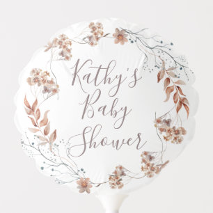 Watercolor Autumn Wildflowers Balloon Party