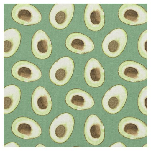 Watercolor Avocado Green Fabric