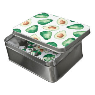Watercolor Avocado Pattern Jigsaw Puzzle