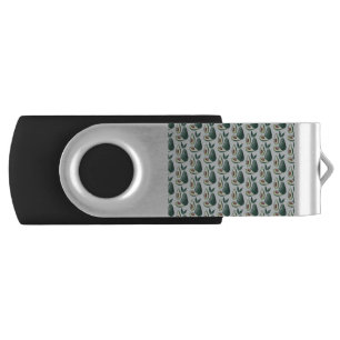watercolor avocados flash drive