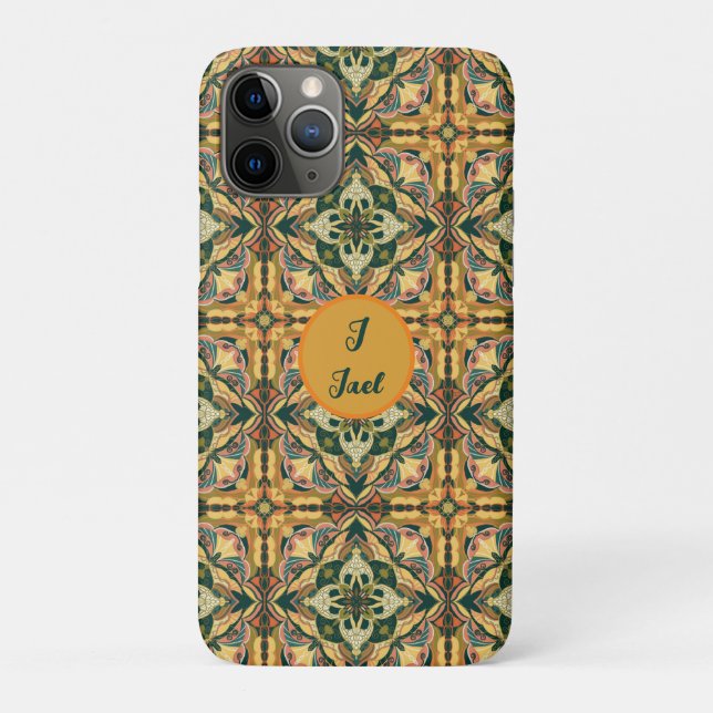 Watercolor Azulejo Spanish Personalized Tile  Case-Mate iPhone Case (Back)