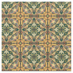 Watercolor Azulejo Spanish Tile Fabric