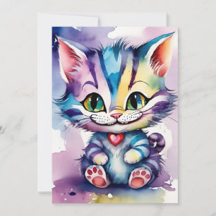 Watercolor Baby Alice in Wonderland Greeting Card