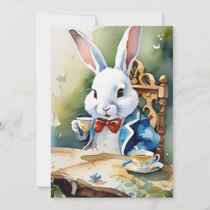 Watercolor Baby Alice in Wonderland Greeting Card