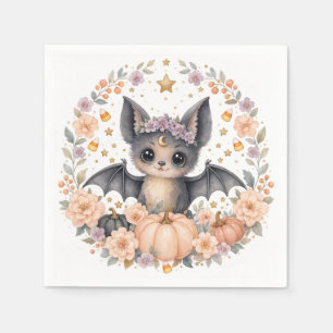 Watercolor Baby Bat Party Napkins
