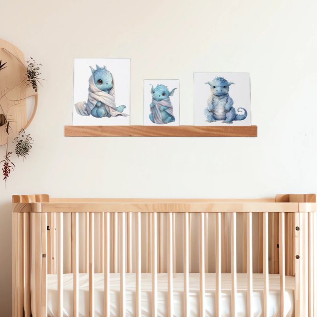 Watercolor Baby Blue Dragons Nursery   Picture Ledge (Creator Uploaded)