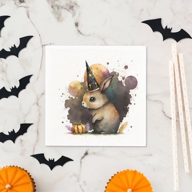 Watercolor Baby Bunny Halloween Napkins (Creator Uploaded)
