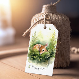 Watercolor Baby Deer Baby Shower Gift Tags