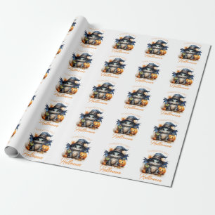 Watercolor Baby Dragon Customizable Halloween Wrapping Paper