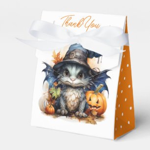Watercolor Baby Dragon Halloween Birthday Party Favor Boxes