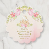 Watercolor Baby Fairy Baby Shower Thank You Favor Tags