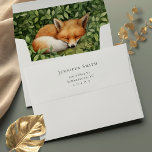 Watercolor Baby Fox Return Address Envelope<br><div class="desc">Elevate your mailings with our adorable Watercolor Baby Fox Return Address Envelopes. Featuring a hand-painted, sleepy baby fox surrounded by lush greenery inside the envelope, this design is perfect for baby shower invitations, birth announcements, or any special occasion requiring a touch of woodland charm. The return address flap is customizable,...</div>