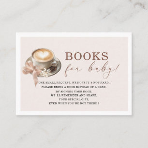 Watercolor baby is brewing coffee baby shower boo business card