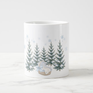 Watercolor Baby it is cold outside baby shower Giant Coffee Mug