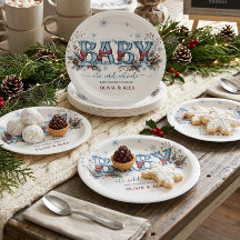 Watercolor Baby Its cold outside boy Baby shower