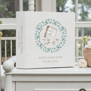Watercolor Baby Photo Album 3 Ring Binder