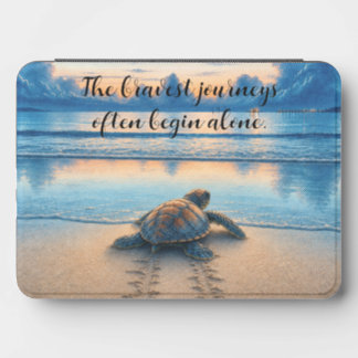 Watercolor Baby Sea Turtle on Sandy Beach Kindle Cover