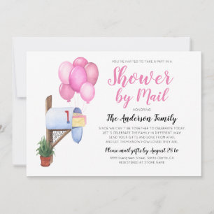 Watercolor Baby Shower By Mail Long Distance Invitation