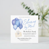 Watercolor Baby Shower By Mail Long Distance Invitation (Standing Front)