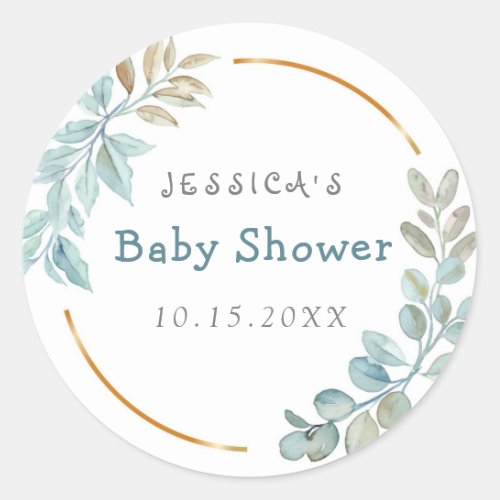 Watercolor Baby Shower Favor Tags