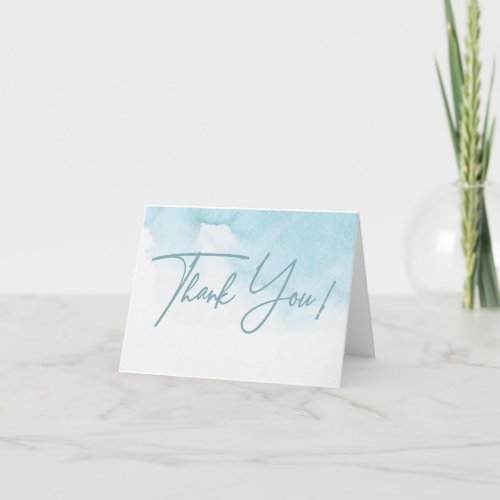 Watercolor Baby Shower Folding Thank You Card