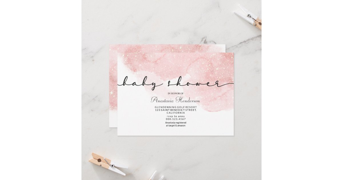 Watercolor Baby shower Invitation. Invitation | Zazzle