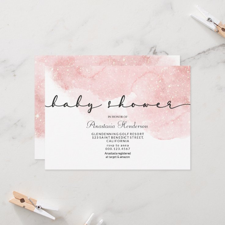 Watercolor Baby shower Invitation. Invitation | Zazzle