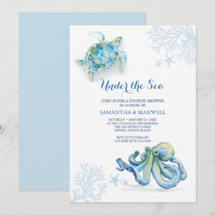Under The Sea Baby Shower Invitations Invitation Templates Zazzle