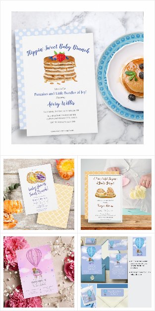 Watercolor Baby Shower Invitations