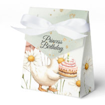 Watercolor Baby White Goose Birthday Party Cute Favor Boxes