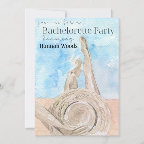 Watercolor Bachelorette Weekend Invitation